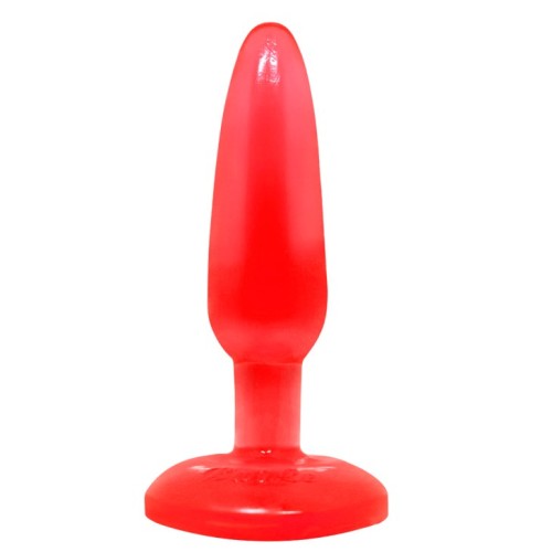 Soft Touch Red Anal Plug 14.2cm for Comfortable Enjoyment