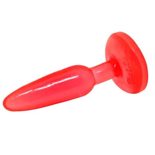 Soft Touch Red Anal Plug 14.2cm for Comfortable Enjoyment