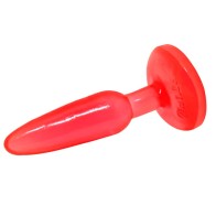 Soft Touch Red Anal Plug 14.2cm for Comfortable Enjoyment