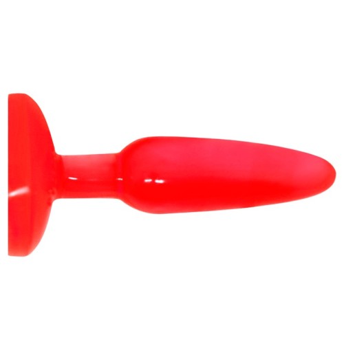 Soft Touch Red Anal Plug 14.2cm for Comfortable Enjoyment