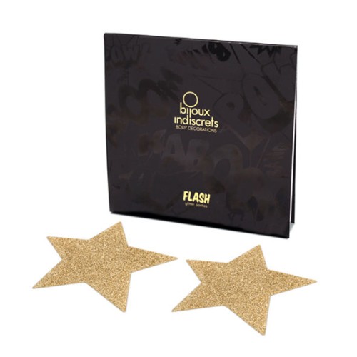 Bijoux Indiscrets Flash Star Nipple Covers Gold