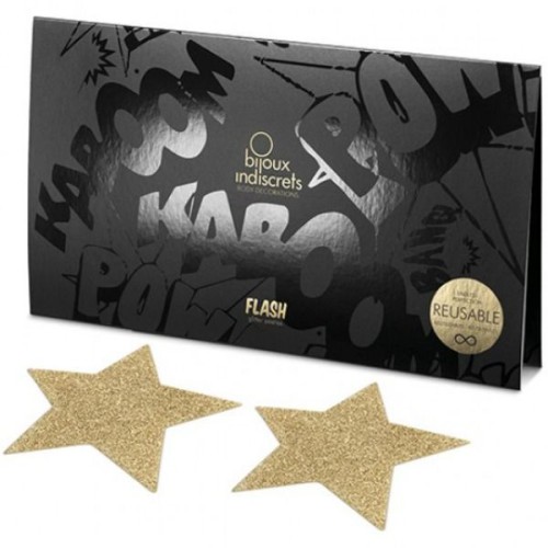 Bijoux Indiscrets Flash Star Nipple Covers Gold