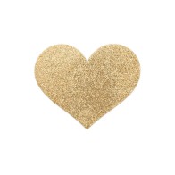 Bijoux Indiscrets Golden Heart Nipple Covers - Flash