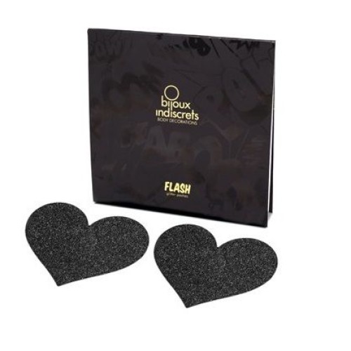 Bijoux Indiscrets Flash Heart Nipple Covers - Seductive Body Jewelry
