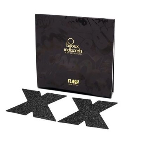 Bijoux Indiscrets Flash Nipple Pasties Black