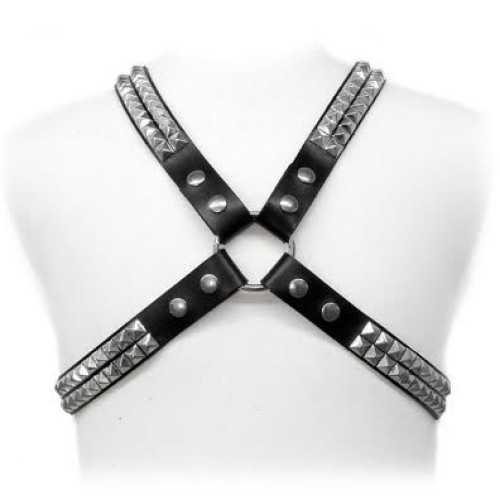 Pyramid Stud Leather Harness