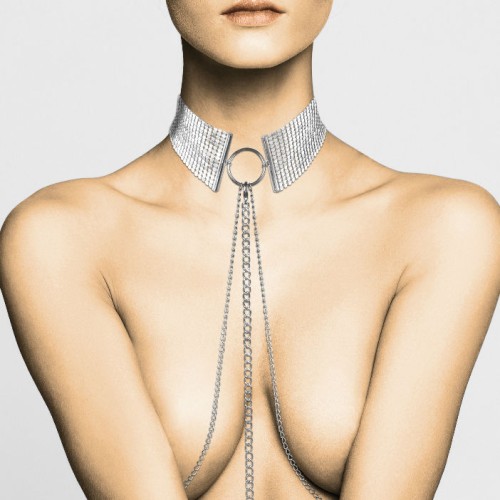 Bijoux Metallic Desire Silver Collar - Elegant Bondage