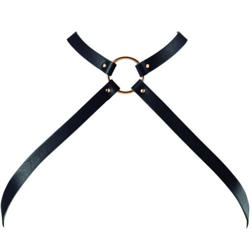 Bijoux Maze Cross-chest Harness Black - Elegant Erotic Fashion