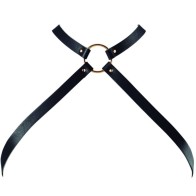 Bijoux Maze Cross-chest Harness Black - Elegant Erotic Fashion