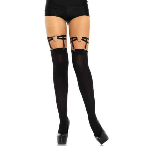 Leg Avenue Double Elastic Heart Garters One Size - Shop Now