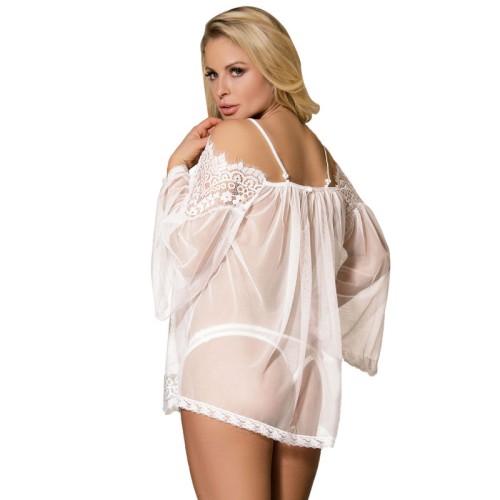 Subblime White Babydoll with Bell Sleeves - Seduction