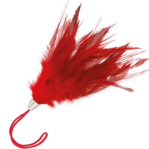 Darkness 17cm Red Feather Stimulator for Sensory Play