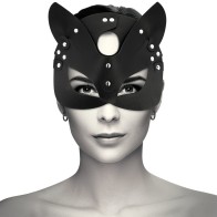 Vegan Leather Cat Ears Mask - Coquette Chic Desire