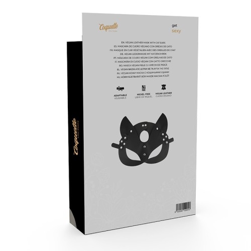 Vegan Leather Cat Ears Mask - Coquette Chic Desire
