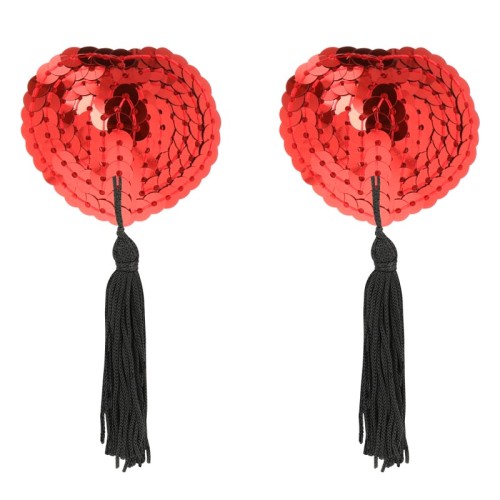 Atrevidos Cubrepezones Rojos Para Seducción