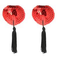 Bold Red Nipple Stickers for Seduction