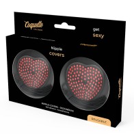Coquette Chic Desire - Cubre Pezones Rojo / Negro