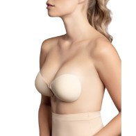 Bye-Bra Sujetador Invisible Beige Copa D - Ideal para Trajes Sin Tirantes