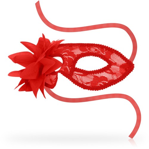 Ohmama Lace and Red Flower Mask for Intimate Adventures
