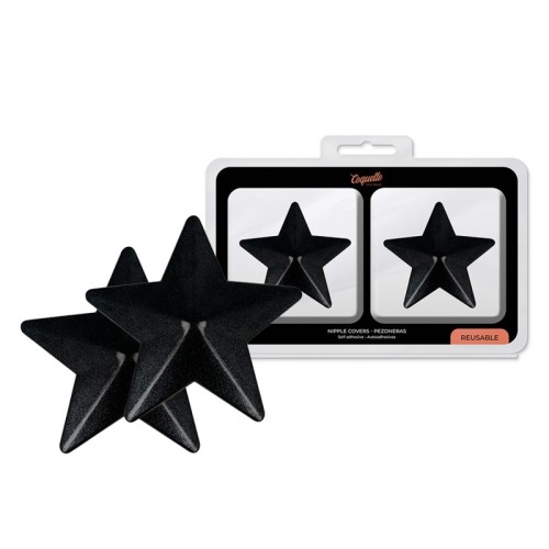 Coquette Chic Desire - Cubre Pezones Metal Estrellas Negras