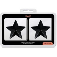 Coquette Chic Desire - Cubre Pezones Metal Estrellas Negras
