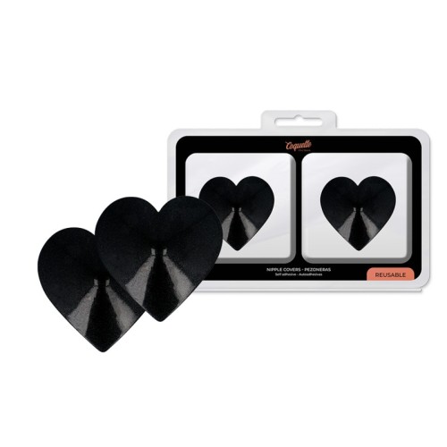 Coquette Chic Desire Black Heart Nipple Covers