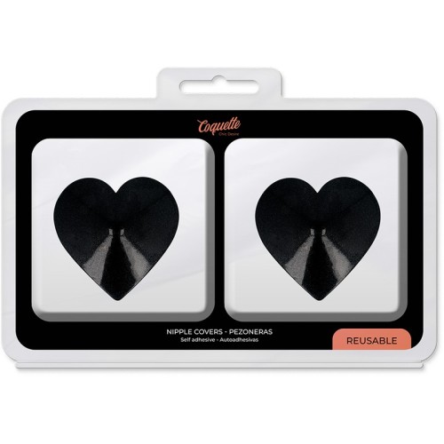 Coquette Chic Desire Black Heart Nipple Covers