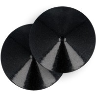Coquette Chic Desire - Cubre Pezones Metal Circulos Negros para un Estilo Seductor