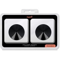 Coquette Chic Desire - Cubre Pezones Metal Circulos Negros para un Estilo Seductor