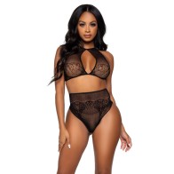 Leg Avenue Lacy Top and Thong Set for Seductive Style