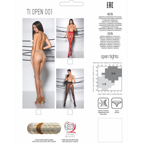 Passion Tiopen 001 Black Stockings - Classic Elegance