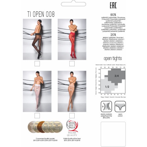 Passion Tiopen 008 Red Thigh High Stockings for Elegant Women