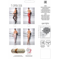 Passion Tiopen 008 Red Thigh High Stockings for Elegant Women