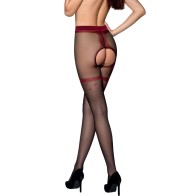 Passion - Tiopen 019 Stockings Black/Red 3/4 20 Den