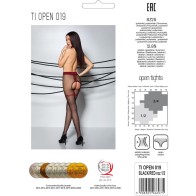 Passion - Tiopen 019 Stockings Black/Red 3/4 20 Den