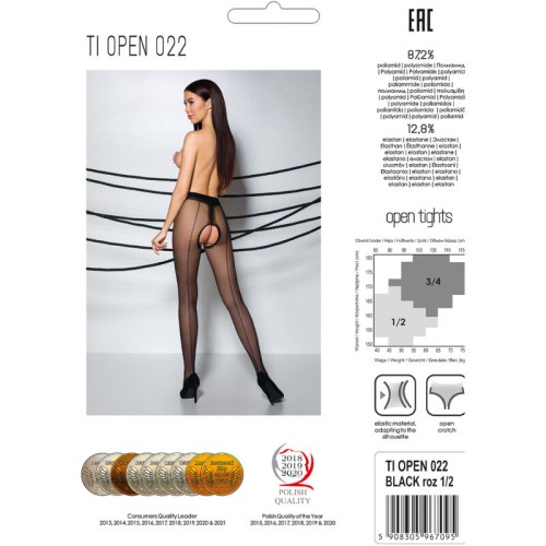 Passion Tiopen 022 3/4 Black Stockings for Elegant Look