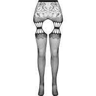 Passion S027 Stockings with Garter Black One Size
