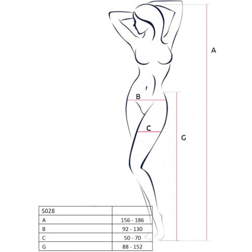 Passion - Open Back Stockings White One Size