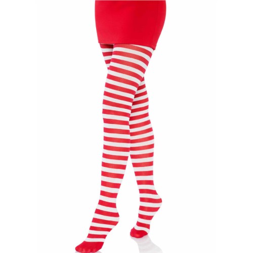 Leg Avenue Striped White/Red Stockings for Women