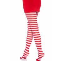 Leg Avenue Striped White/Red Stockings for Women