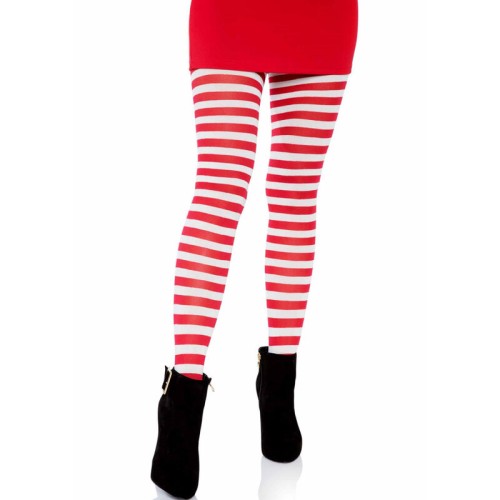 Leg Avenue Striped White/Red Stockings for Women