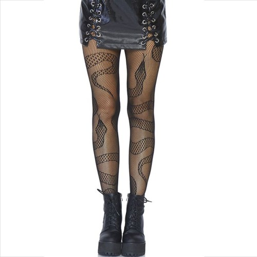 Leg Avenue Snake Design Fishnet Tights - Bold Style