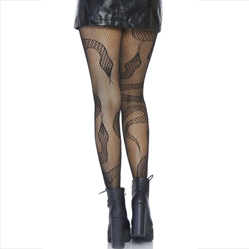 Leg Avenue Snake Design Fishnet Tights - Bold Style