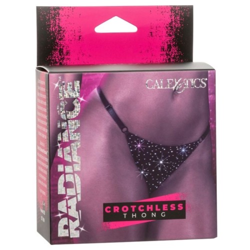 Radiance Crotchless Thong with Rhinestone Accents
