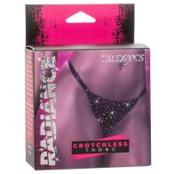 Radiance Crotchless Thong with Rhinestone Accents