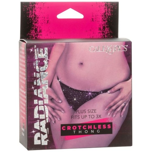 Tanga Sin Entrepierna Radiance Talla Grande con Pedrería