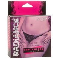 Tanga Sin Entrepierna Radiance Talla Grande con Pedrería