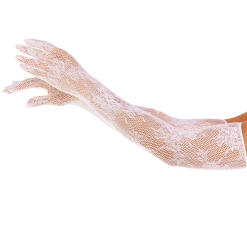 Leg Avenue Guantes de Red Floral para Elegancia