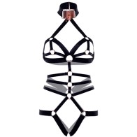 Leg Avenue Arnés Body Elástico Sin Entrepierna para Juego Sensual