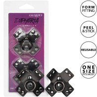 Euphoria Pezoneras Junta Tórica Negro - Moda Sensual